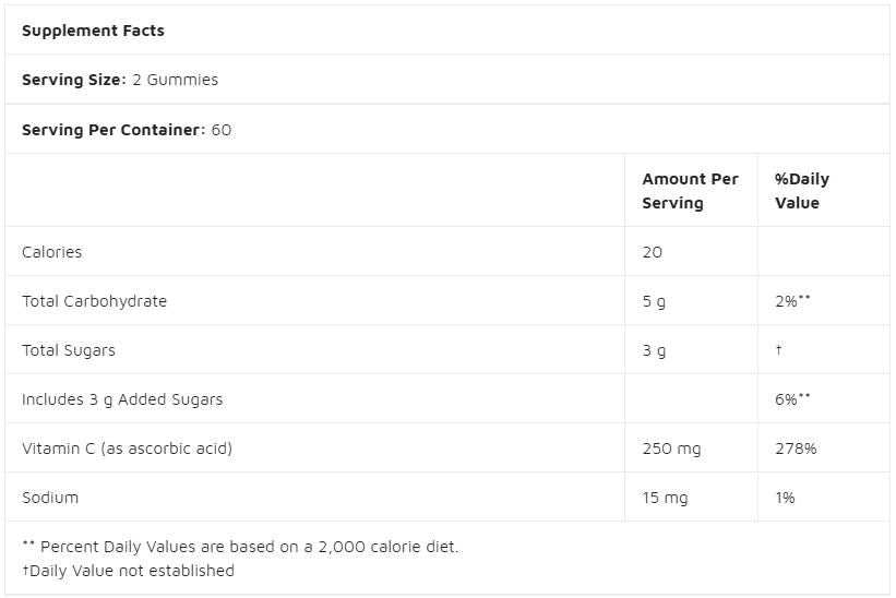 Vitamin C | Chewable Gummies - 120 Jelly Candy