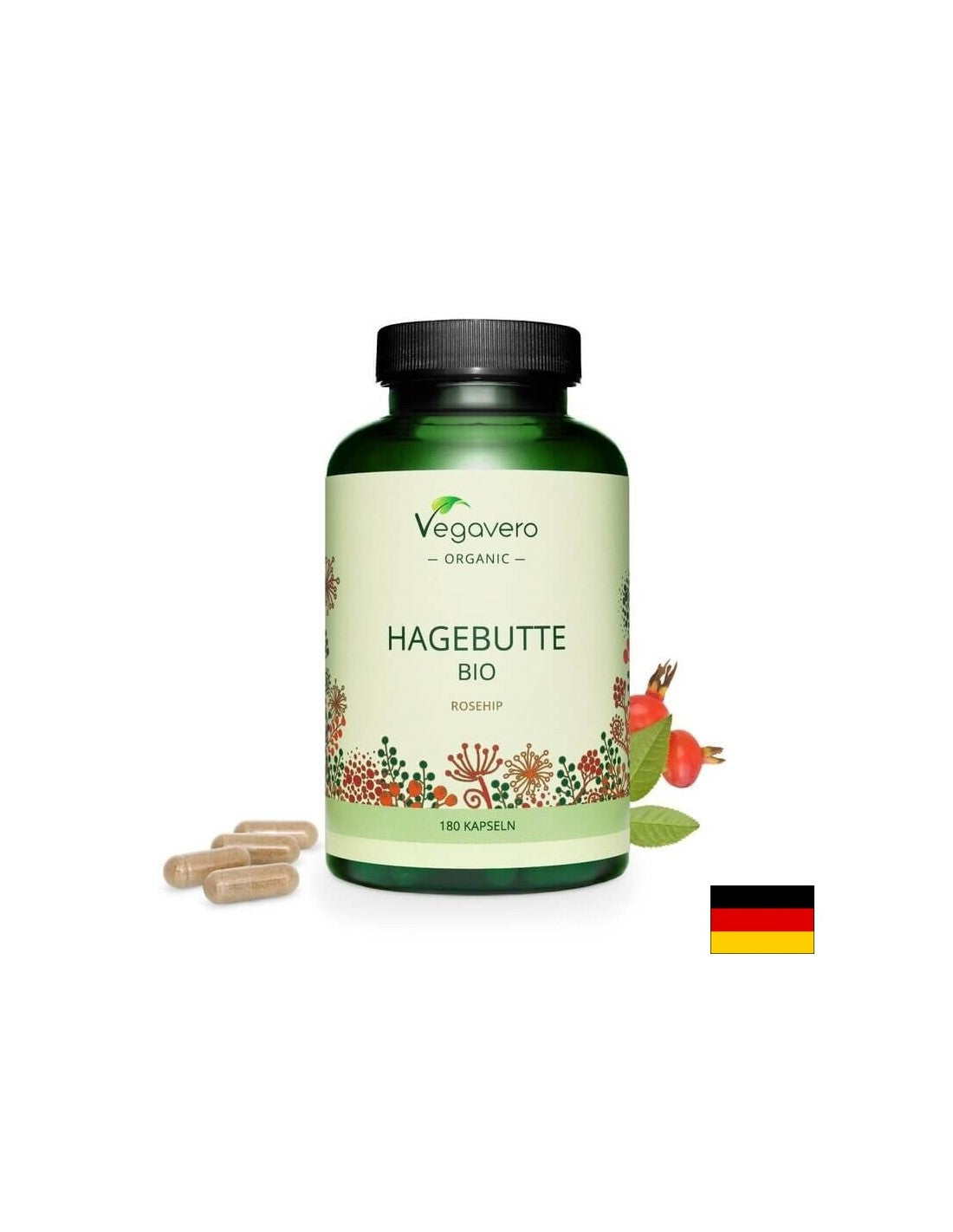 Hagebutte Bio/Bio Shipka, 180 cápsulas, 100% vegano <tc>Vegavero</tc>