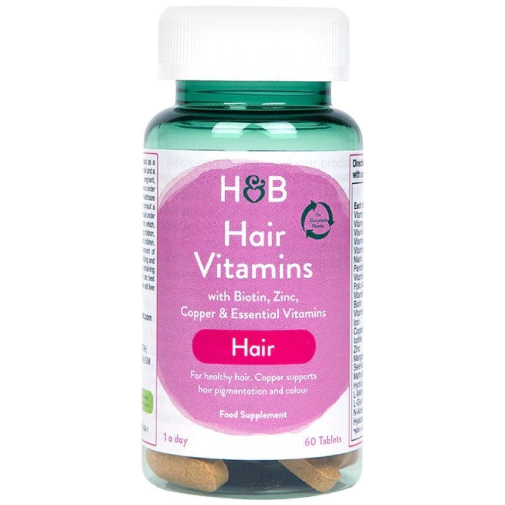 Vitaminas para el cabello | Con tabletas de biotina, zinc y cobre 60