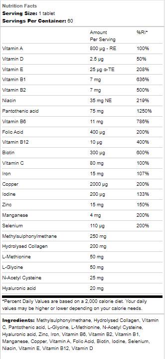 Vitaminas para el cabello | Con tabletas de biotina, zinc y cobre 60