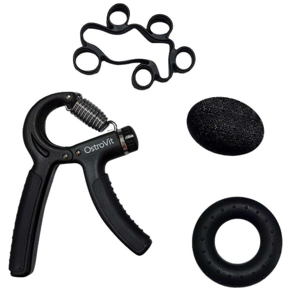 Hand and Arm Exercise Equipment | Forearm grip + Grip and finger training rubber 4 pcs.