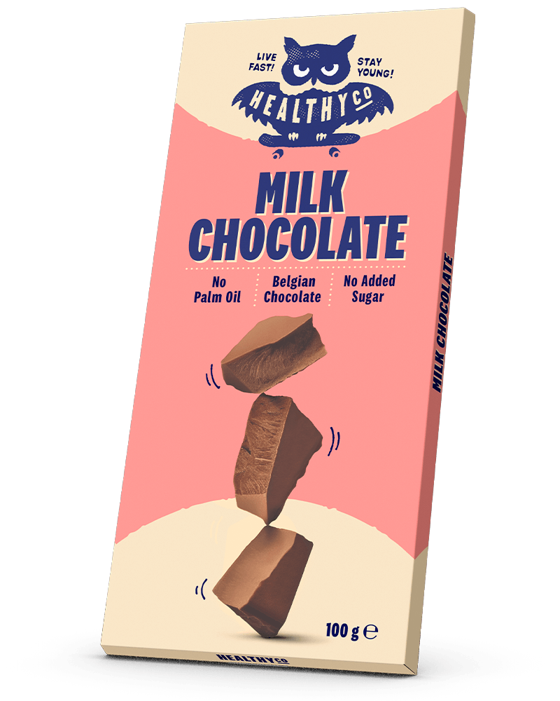 <tc>HealthyCo</tc> czekolada mleczna 100 gram - bez dodatku cukru i oleju palmowego