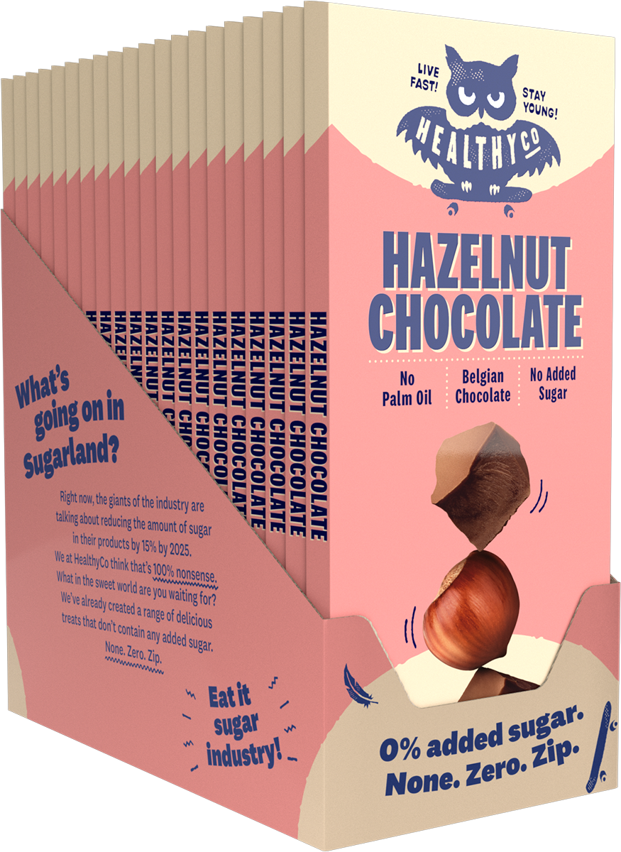 <tc>HealthyCo</tc> čokoláda s lískovými oříšky 100 gramů - bez přidaného cukru a bez palmového oleje