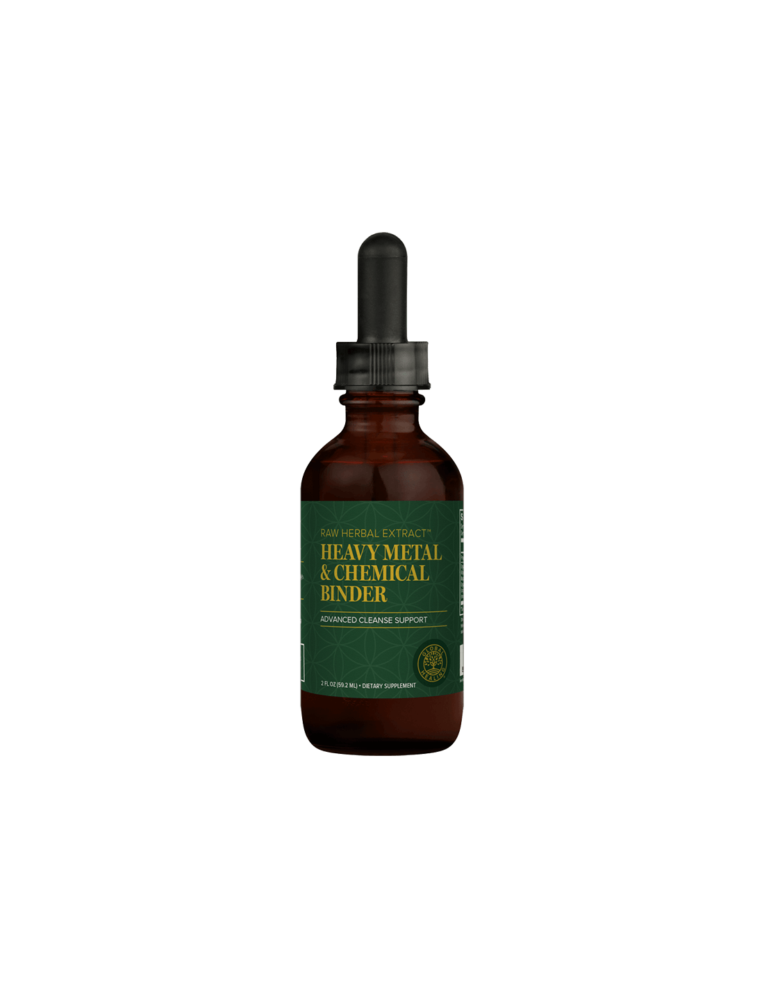 Metal pesada y limpieza/desintoxicación de productos químicos con hierbas, hongos medicinales y carbono activado, 59.2 ml de curación global
