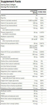 High Potency Softgel Multi - 120 Gel capsules