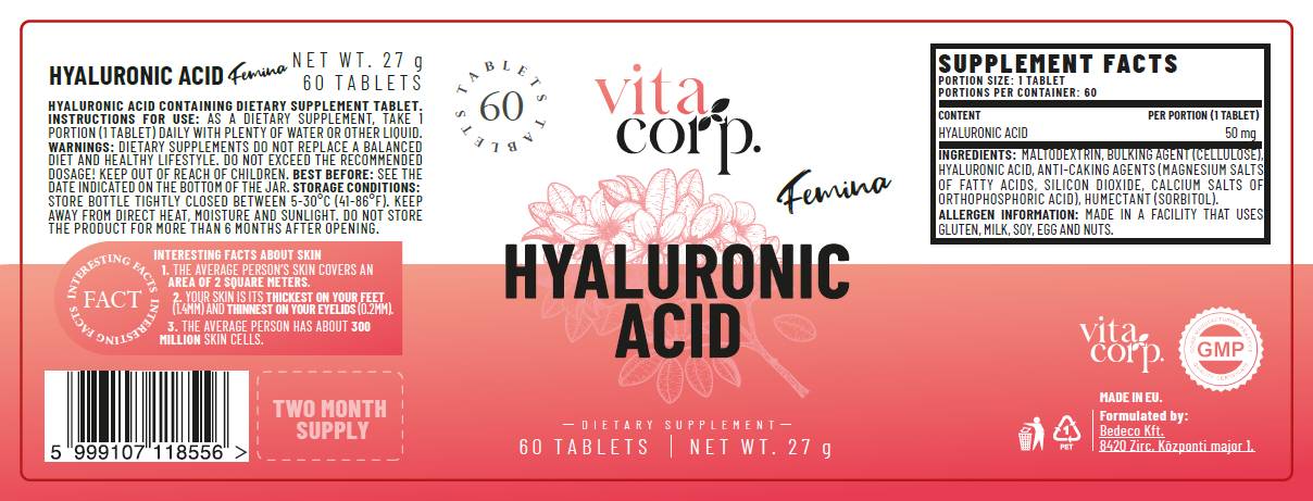 Hyaluronic Acid 50 mg - 60 Tablets