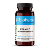 Vitamin C mit Rosenhüpfen 360 mg - 100 Kapseln