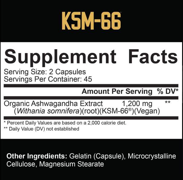 KSM-66® Organic Ashwagandha 600 mg - 90 капсули - Feel You