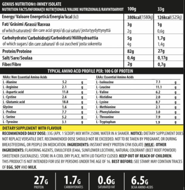 Iwhey Isolate - 900 grams