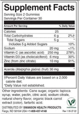Imuniteto padidinimo gumai su acerola, cinku ir vitaminu C&D | Vyšnia - 60 kramtomų tablečių