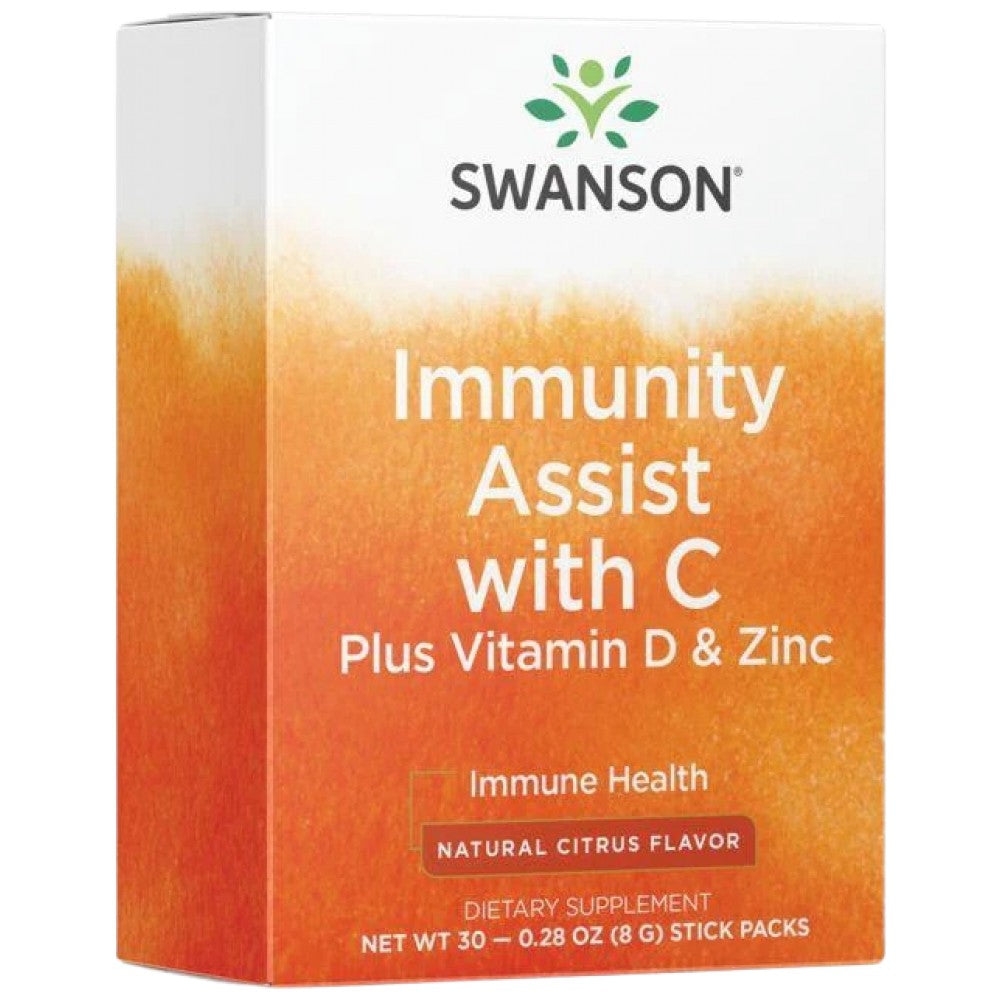Auxiliar de imunidade com mais vitamina D e zinco | Sabor cítrico 30 pacotes