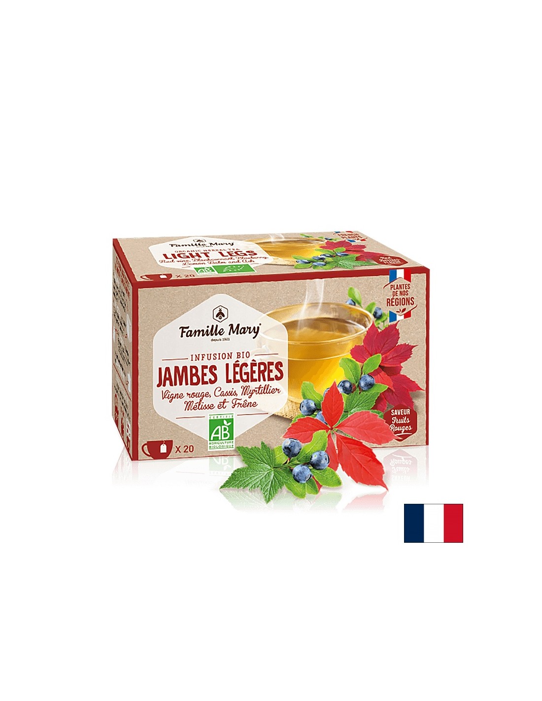 Infuzní bio jambes legeres/ čaj pro žilní systém, 20 filtračních sáčků