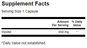 Inositol 650 mg - 100 cápsulas