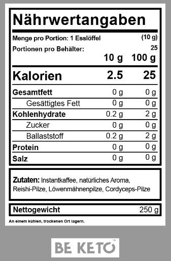 Direkt Kaffi - Champignon vermëschen - 250 Gramm