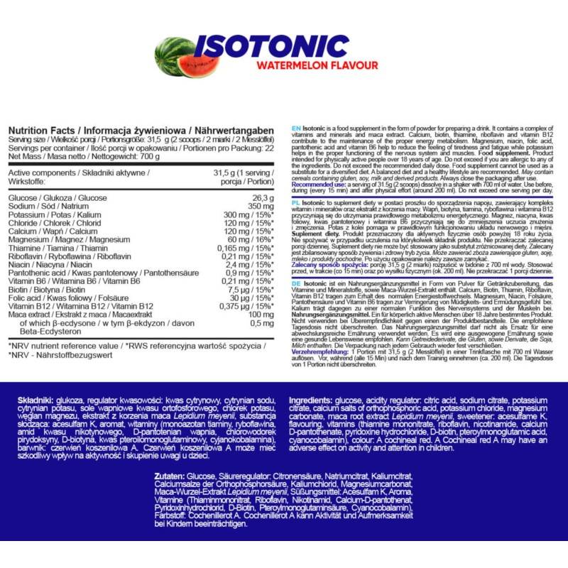 Isotonic drénken - 700 Gramm