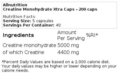 Creatine Monohydrate Xtra Caps 200 капсули - Feel You