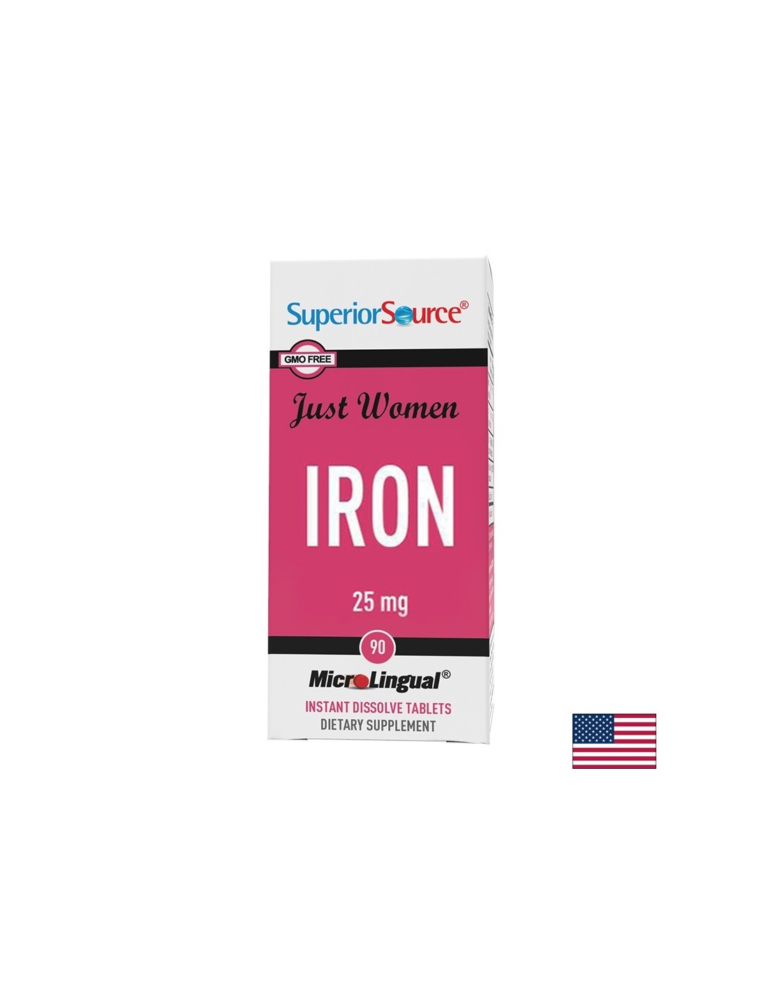 Anémie - Iron - Just Women, 90 sublingválních tablet <tc>Superior Source</tc>