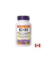 An der Ënnerstëtzung vu Schanken an Zänn - Vitamin K2 120 μg + D3 1000 IU 25 μg X 110 Softgelen / 110 Dosen / 110 Dosen