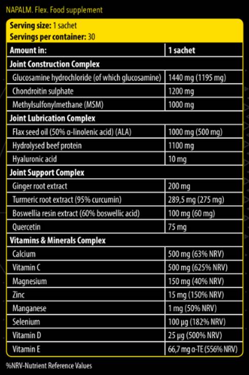 Xtreme Napalm Flex | Advanced Joint Formula - 30 packs