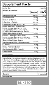 Keto Burn + Caffeine - 180 capsules