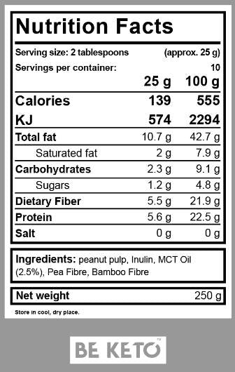 Keto Cream | Peanut Butter + MCT - 250 grams