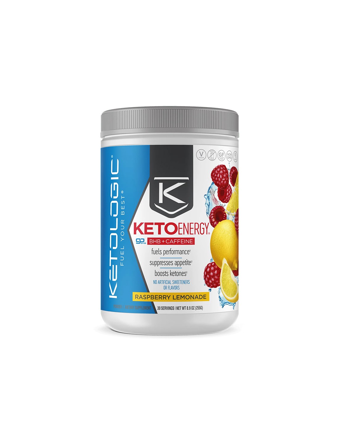 Weight Loss & Fat Burning - KetoEnergy BHB + Caffeine, 255g Raspberry Lemonade Flavor Powder