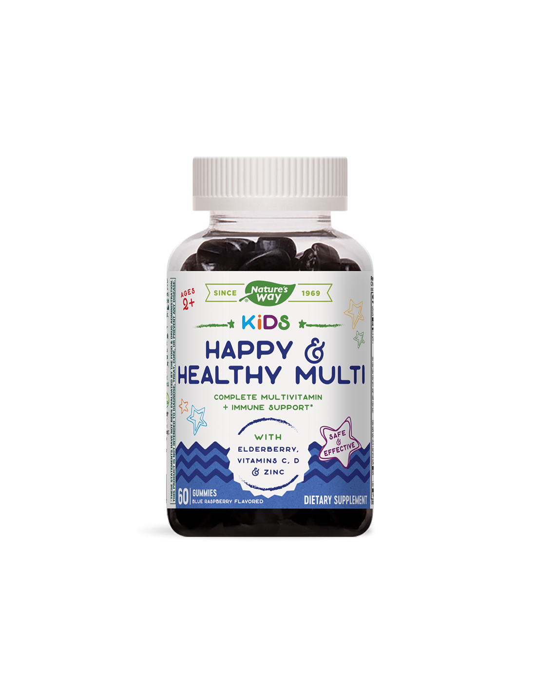 Kanner glécklech & gesond Multi / Multivitamins fir Kanner /, 60 Jelly Natur Pëllen