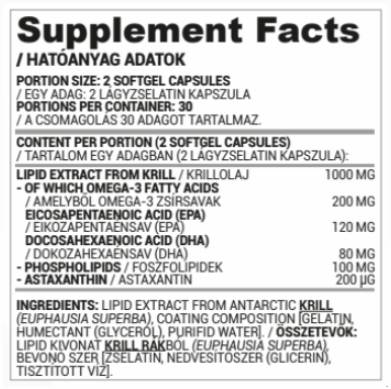 Krill Oil 500 mg - 60 Softgels