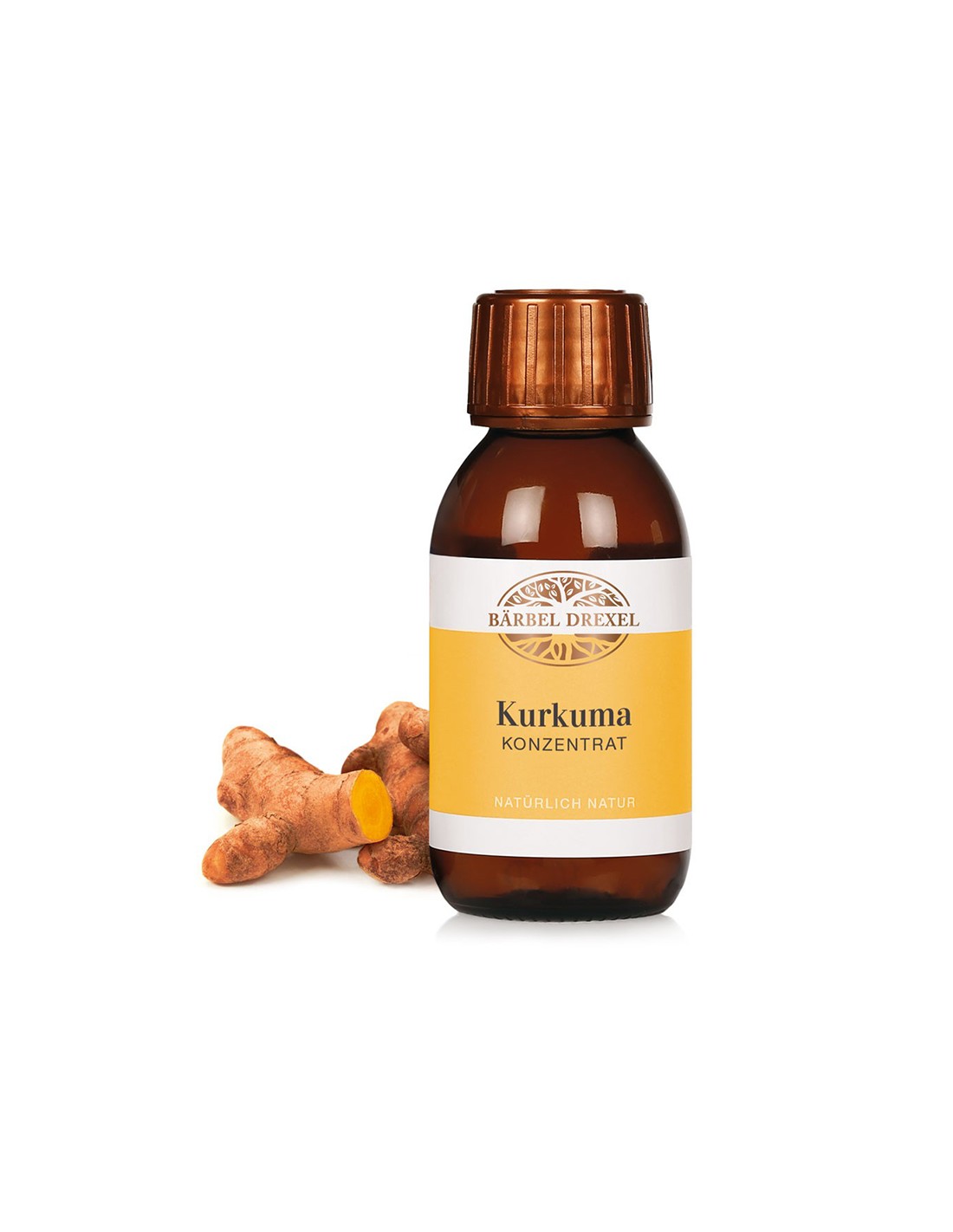 Kurkuma Konzerentrat / Turmeesch mat Ingwer, schwaarz Peffer a Vitamin c, 100 ml Brobel Drexel