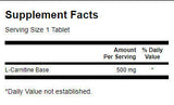 L-Carnitine 500 mg - 100 Tablets