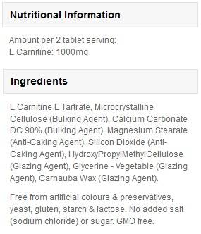 L-Carnitine Amino Acid - 90 Tablets