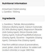 L-Carnitine Amino Acid - 90 Tablets