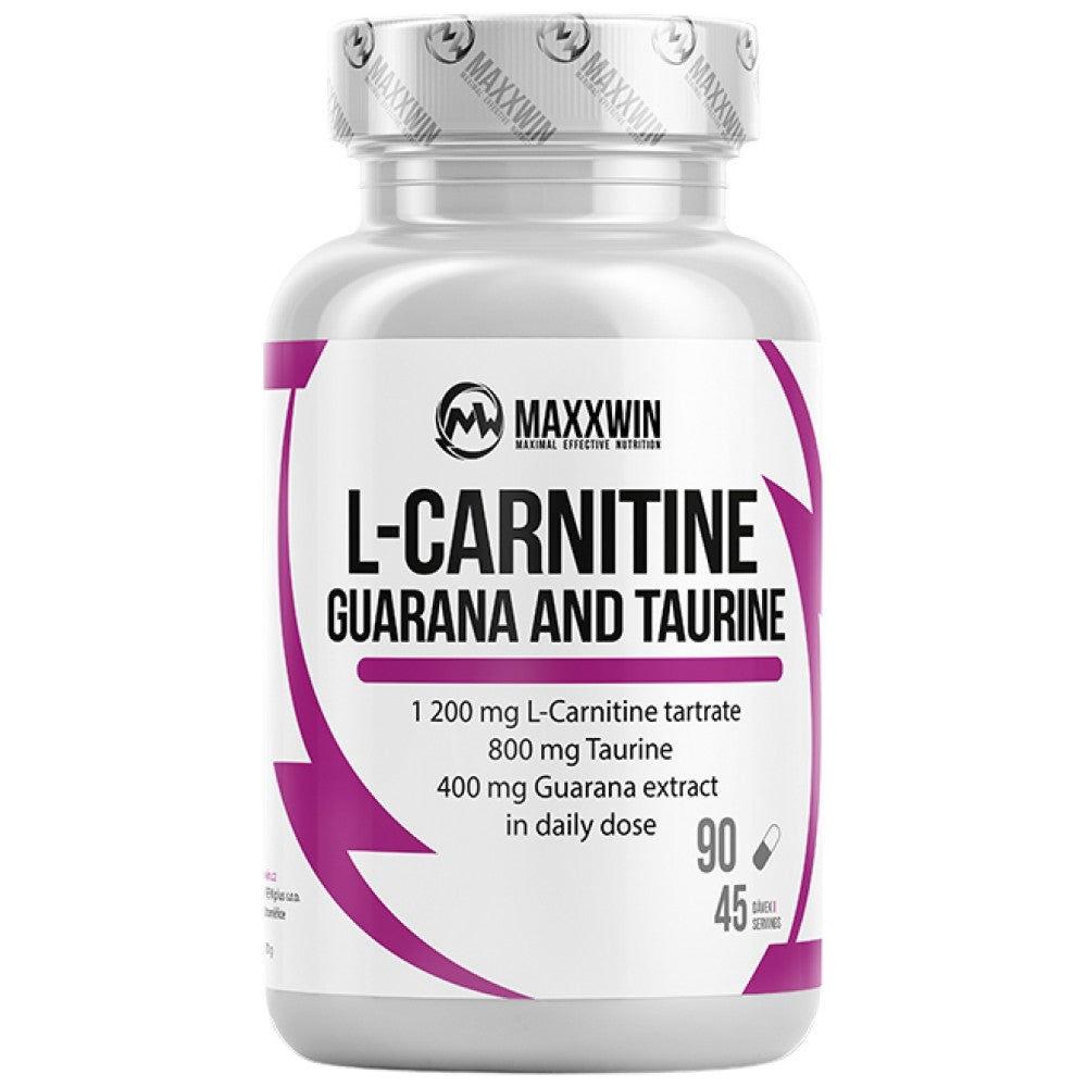 L -karnitinas + guarana + taurinas - 90 kapsulės