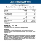L -karnityna płyn 3000 z zieloną herbatą - 480 ml