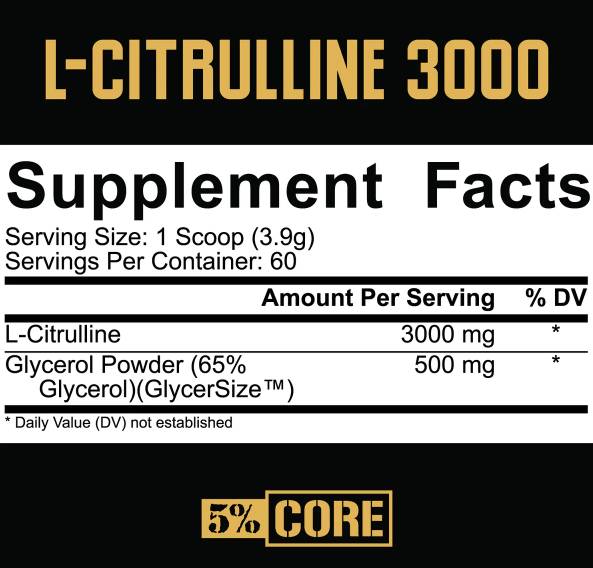 L-citruline 3000 | Mat Glycersize ™ - 234 Gramm