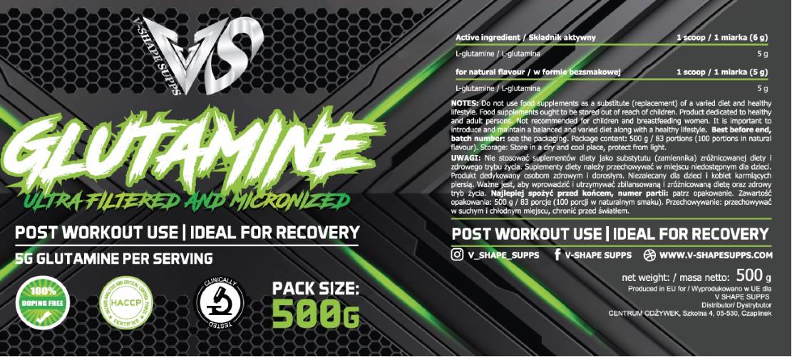 L-Glutamine | Micronized Ultra-Filtered - 500 grams