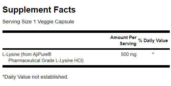 L -lysine - Farmaceutische klasse 500 mg - 90 capsules