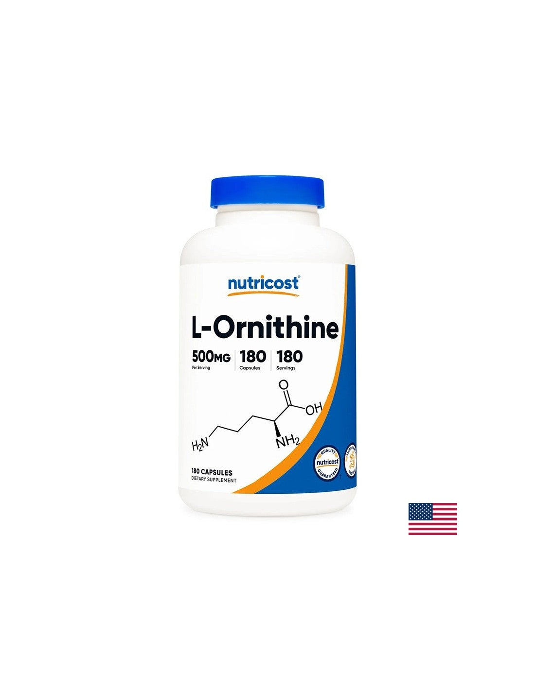 Detoxifikatioun a Liver-L-Ornitin, L-Ornithin, 500 mg x 180 Kapselen
