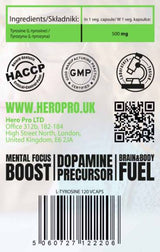 L-Tyrosine 500 mg - 120 capsules