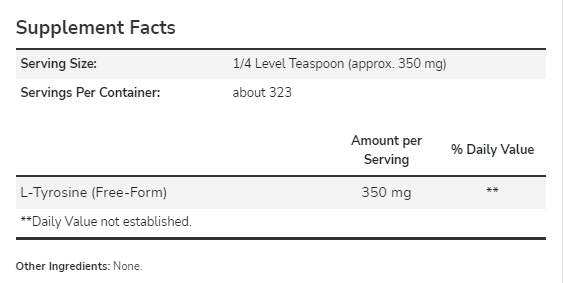 L -Tyrosine Powder - 113 gramas