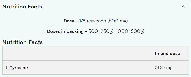 L-tyrosinepoeder 250 gram