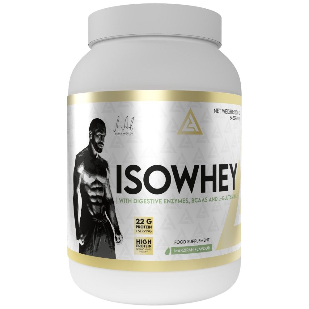 Isowhey | Whey Protein Isolate with Digestive Enzymes, BCAA & Glutamine - 1600 grams