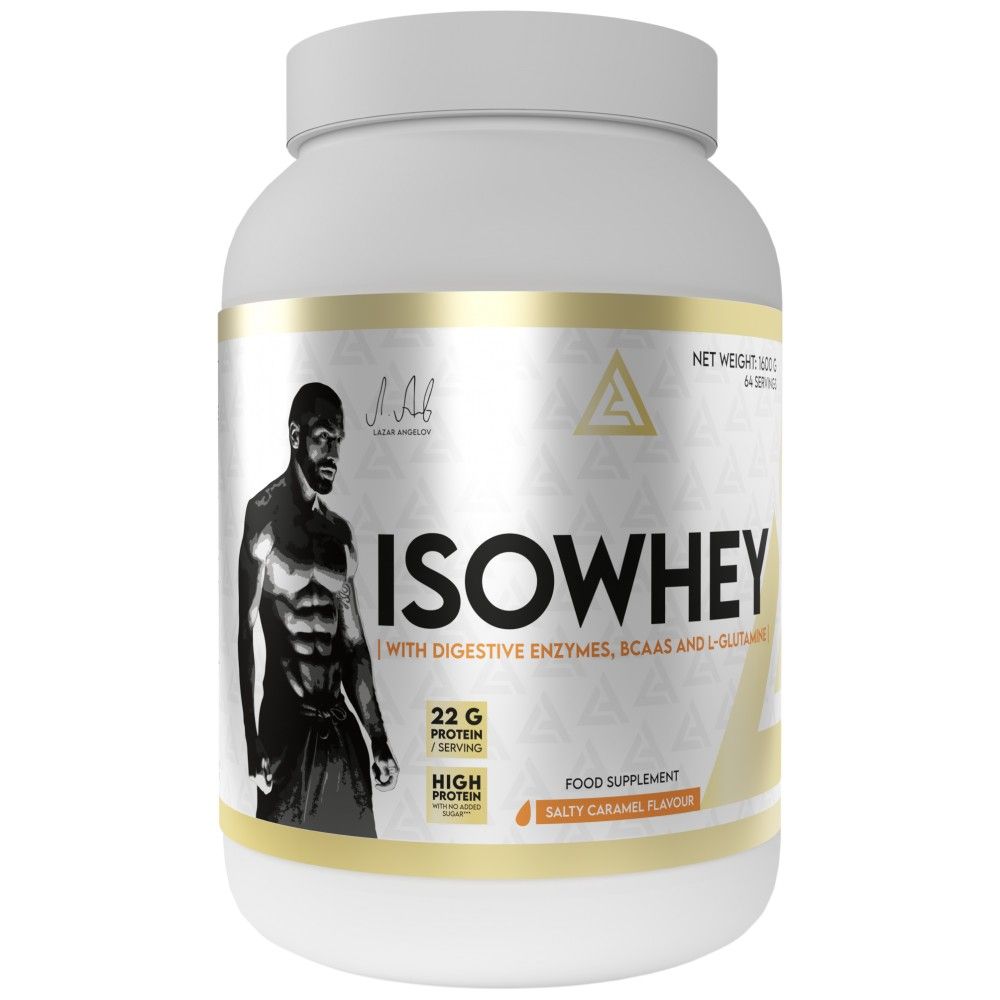 Isowhey | Whey -eiwit isolaat met spijsverteringsenzymen, BCAA en glutamine - 1600 gram