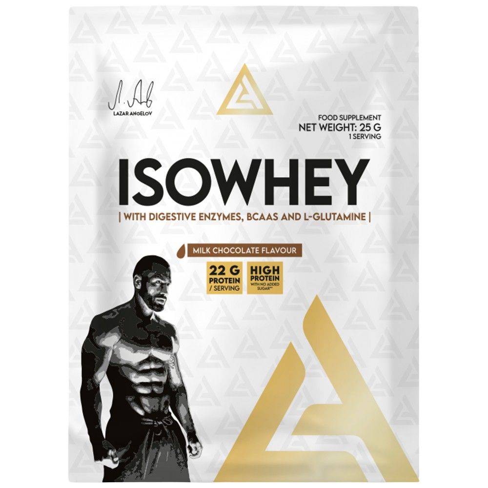 Isowhey | Molkenproteinisolat mit Verdauungsenzymen, BCAA & Glutamin - 25 Gramm