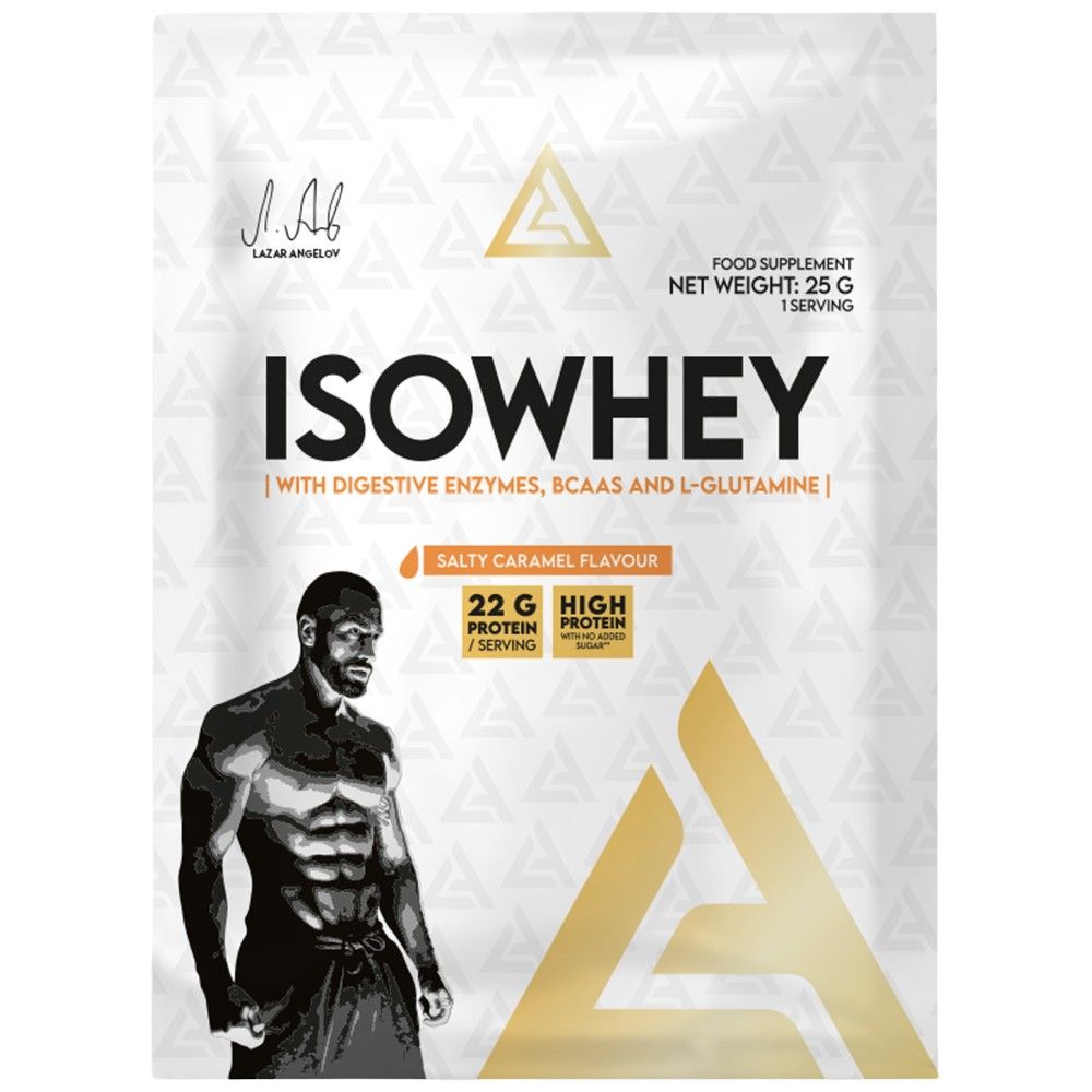 Isowhey | Molkenproteinisolat mit Verdauungsenzymen, BCAA & Glutamin - 25 Gramm