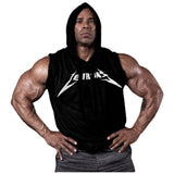 Men's sweatshirt without sleeves / LM Hoodie Sleeveless Black