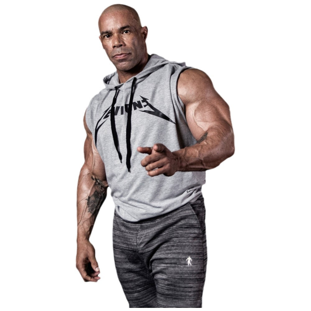 Men's sweatshirt without sleeves / LM Hoodie Sleeveless Grey