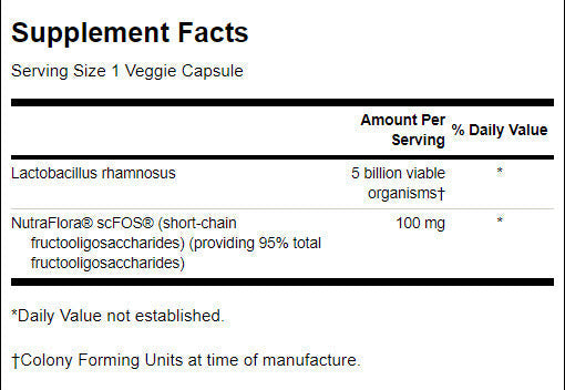 Lactobacillus Rhamnosus with FOS 5 Billion CFU - 60 capsules