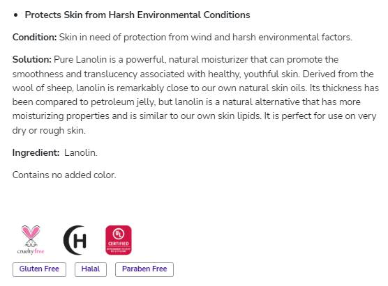 Lanolin | 100% puro - 198 gramas