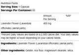 Lavender Flower 400 mg 60 capsules